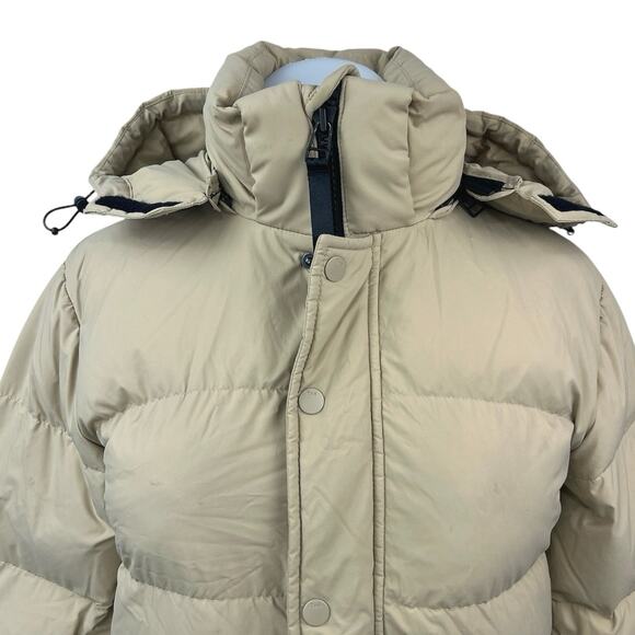 Aritzia TNA The Super Puff Beige Goose Down Zip Hoodie Puffer Coat Jacket 3XS - Picture 5 of 9